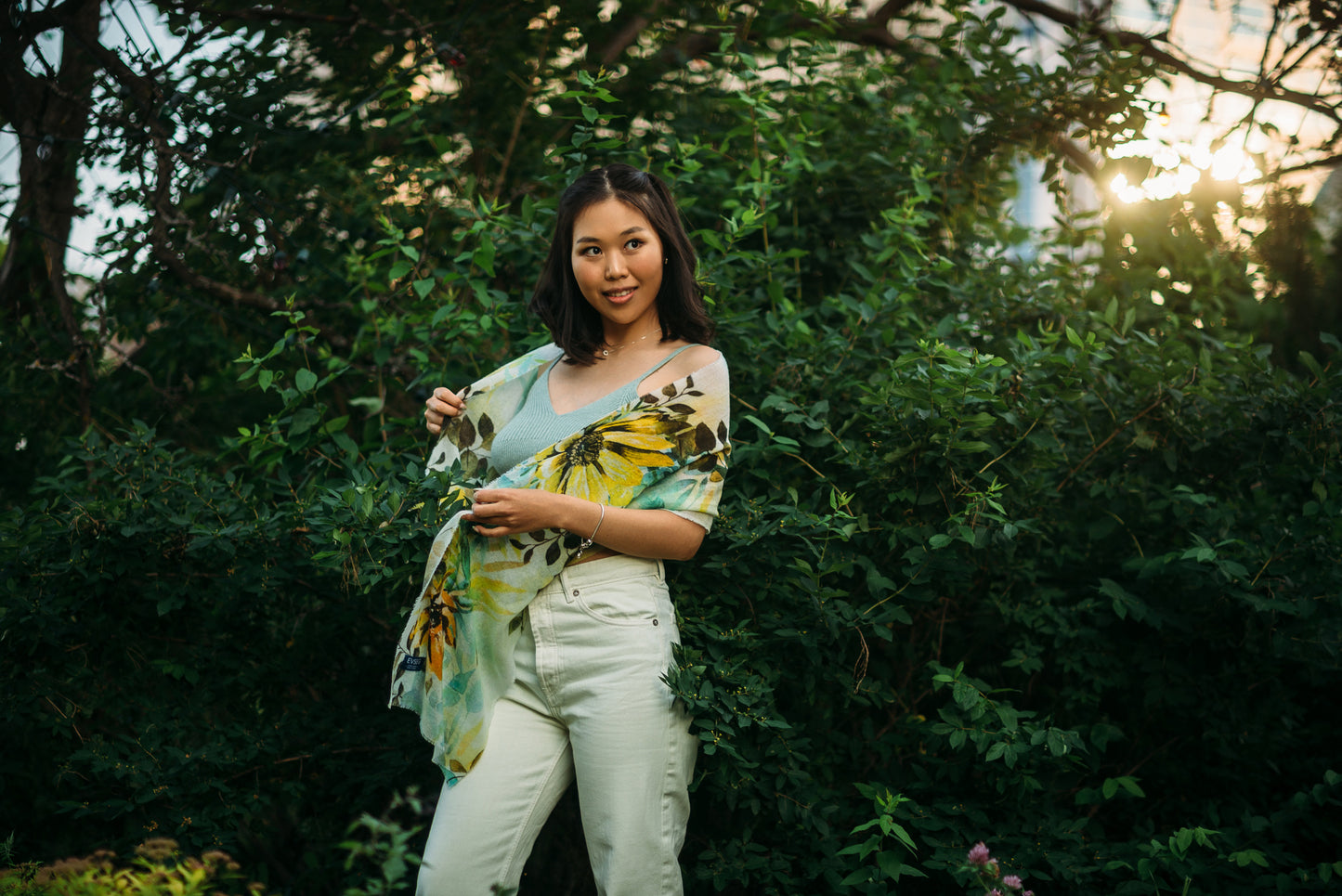 Floral Cashmere Shawl