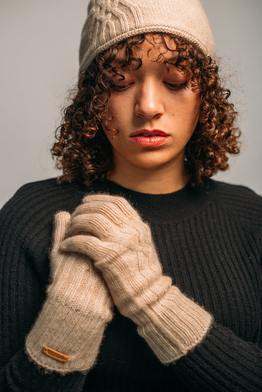 Patterned Cashmere Gloves